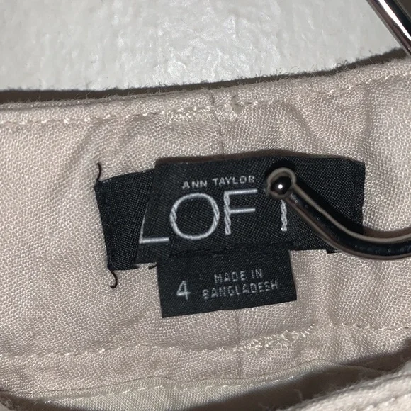 Loft Cropped Linen Blend Pants - Picture 3 of 4